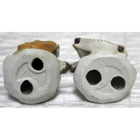 Vtg 70s Bisque Porcelain Angels Playing Instruments Cello Accordion Choir Blond - Picture 6 of 6